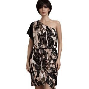 NWT Jessica Simpson Off Shoulder Abstract Mini Dress 10
